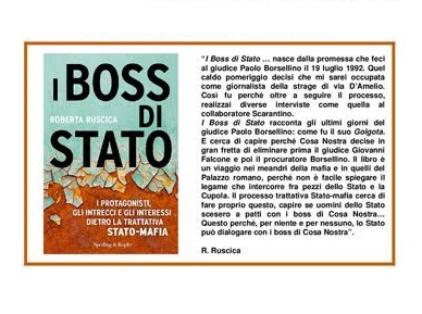 Gruppo Gesco. ‘I BOSS DI STATO': nuovi squarci sulla trattiva stato-mafia